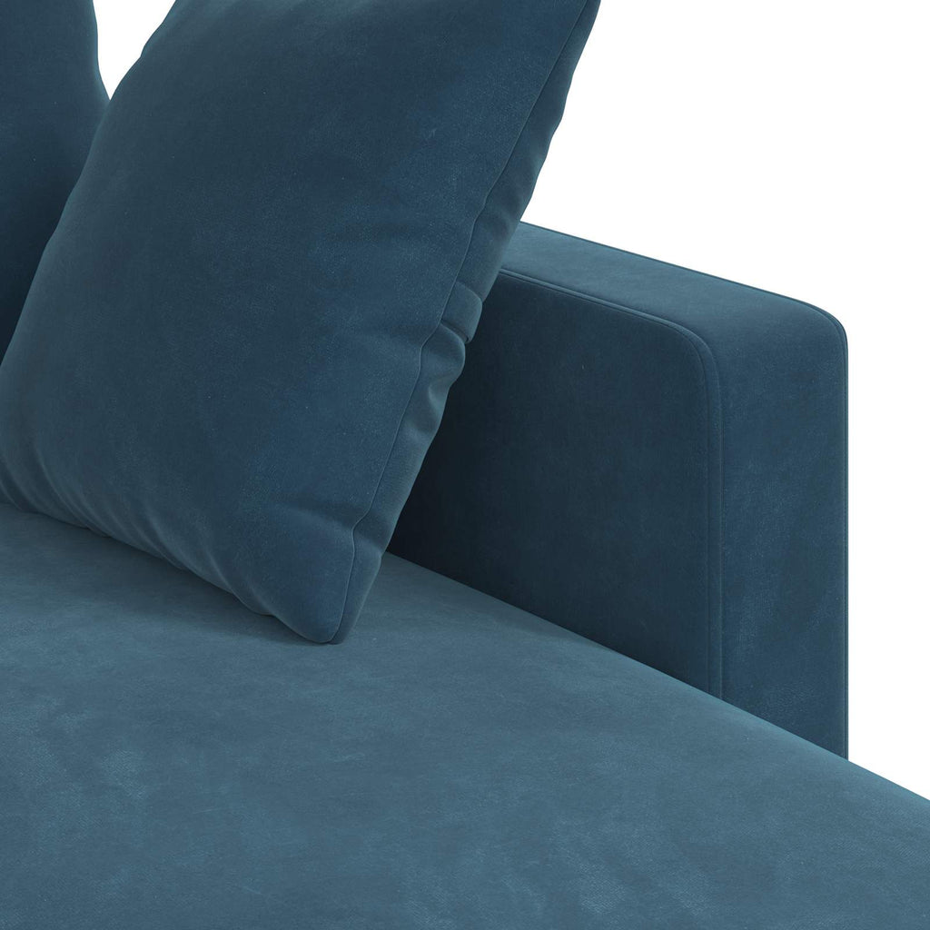 Καναπές Μπλε 228 x 134 x 80 εκ Βελούδο