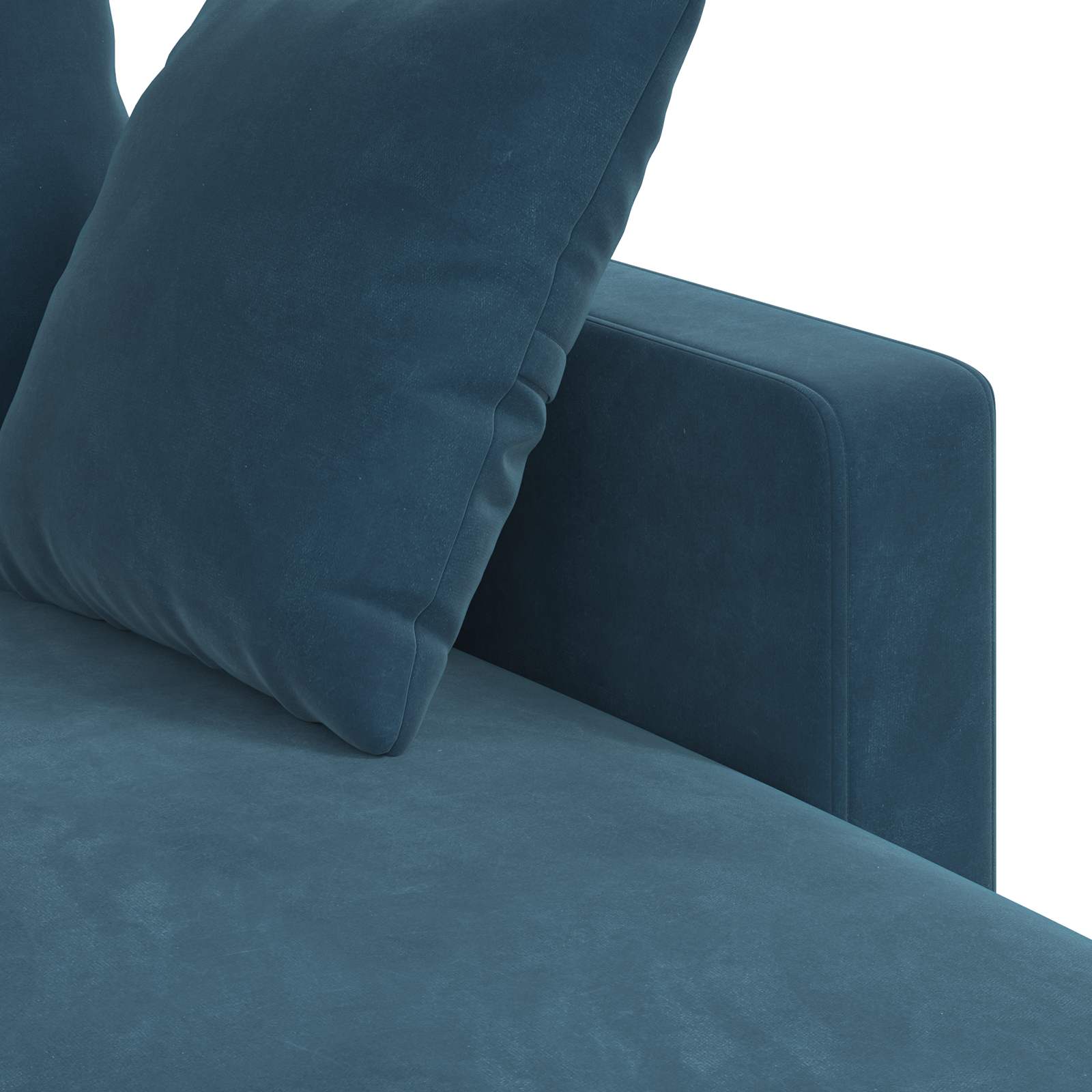 Καναπές Μπλε 228 x 134 x 80 εκ Βελούδο