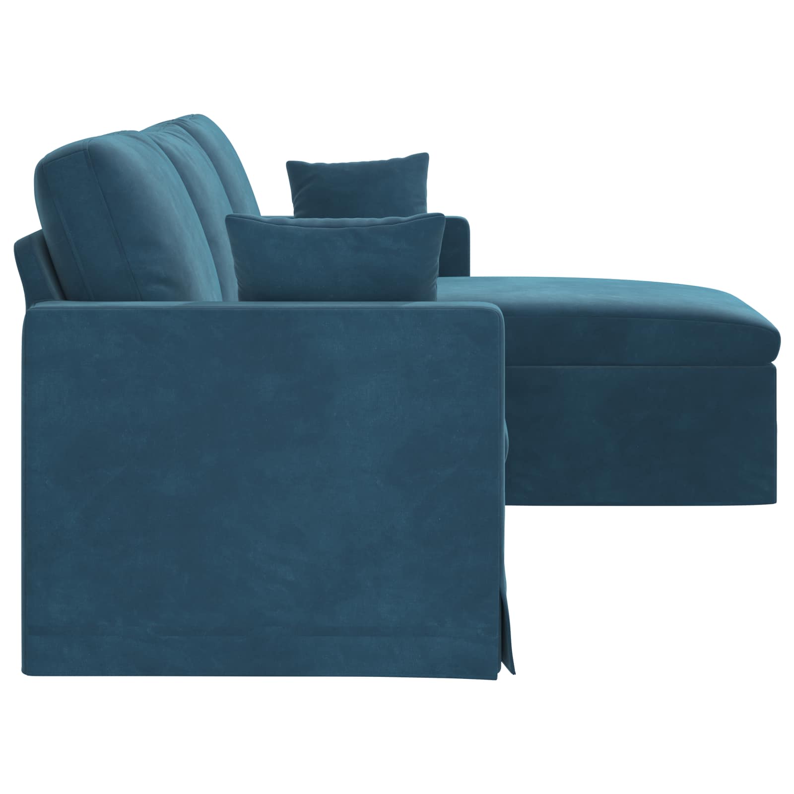 Καναπές Μπλε 228 x 134 x 80 εκ Βελούδο