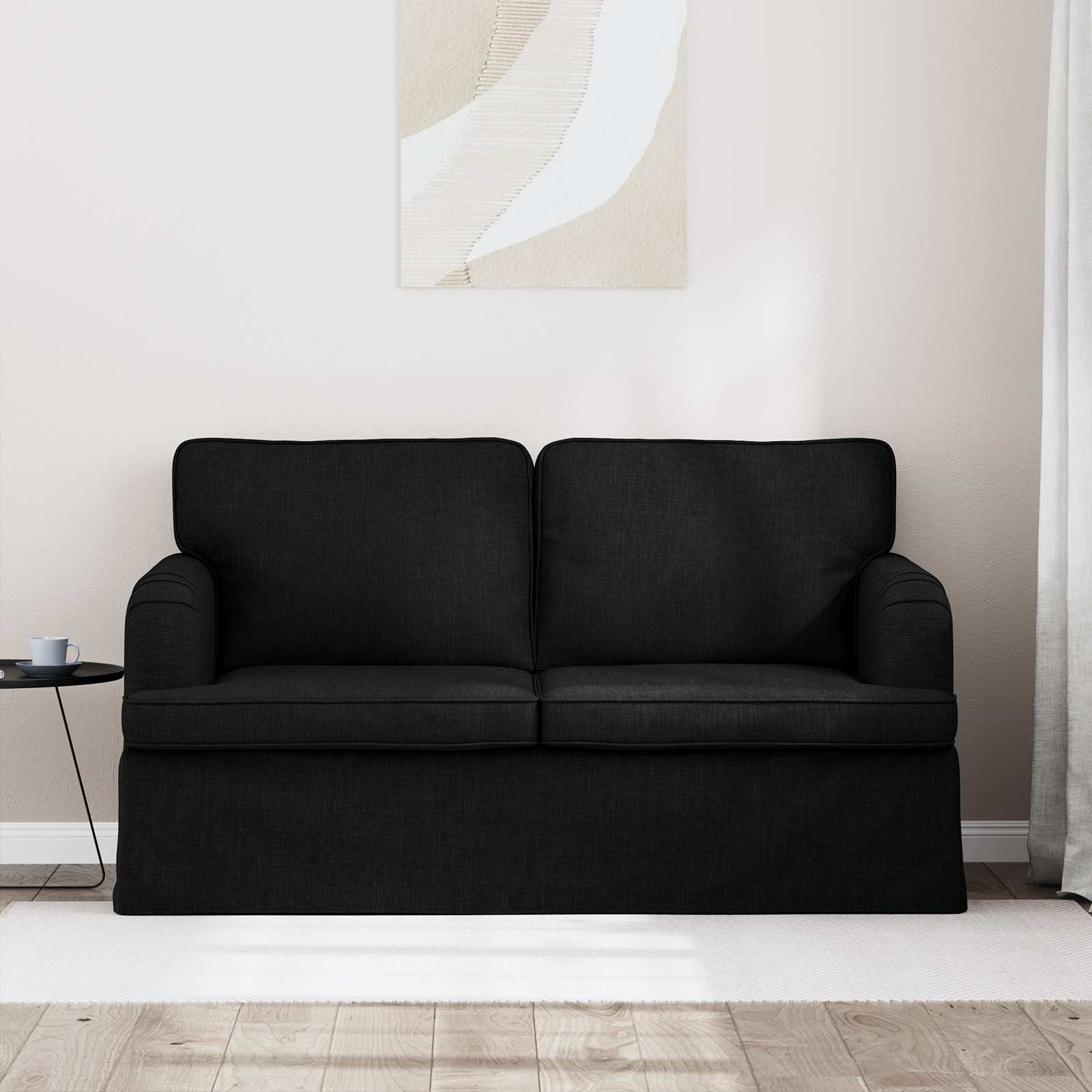 Καναπές Μαύρο 144 x 80 x 85 εκ ύφασμα