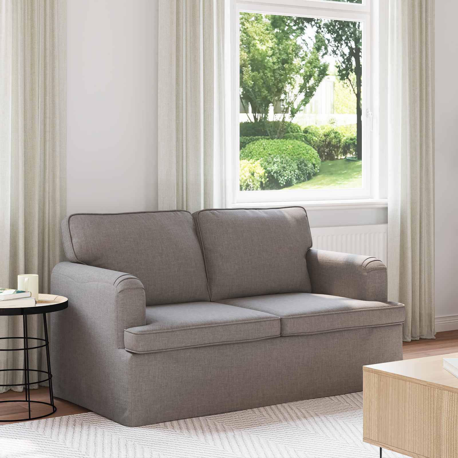 Καναπές Taupe 144 x 80 x 85 εκ ύφασμα