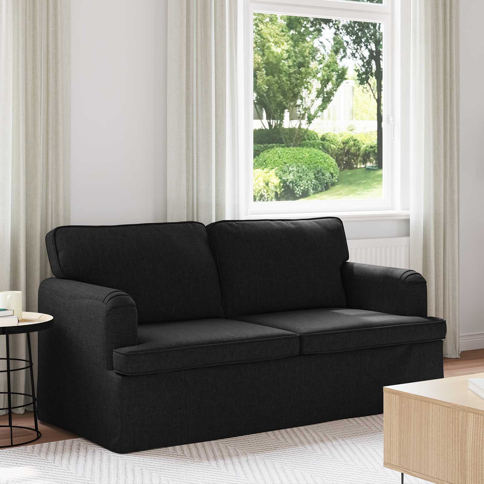 Καναπές Μαύρο 162 x 80 x 85 εκ ύφασμα
