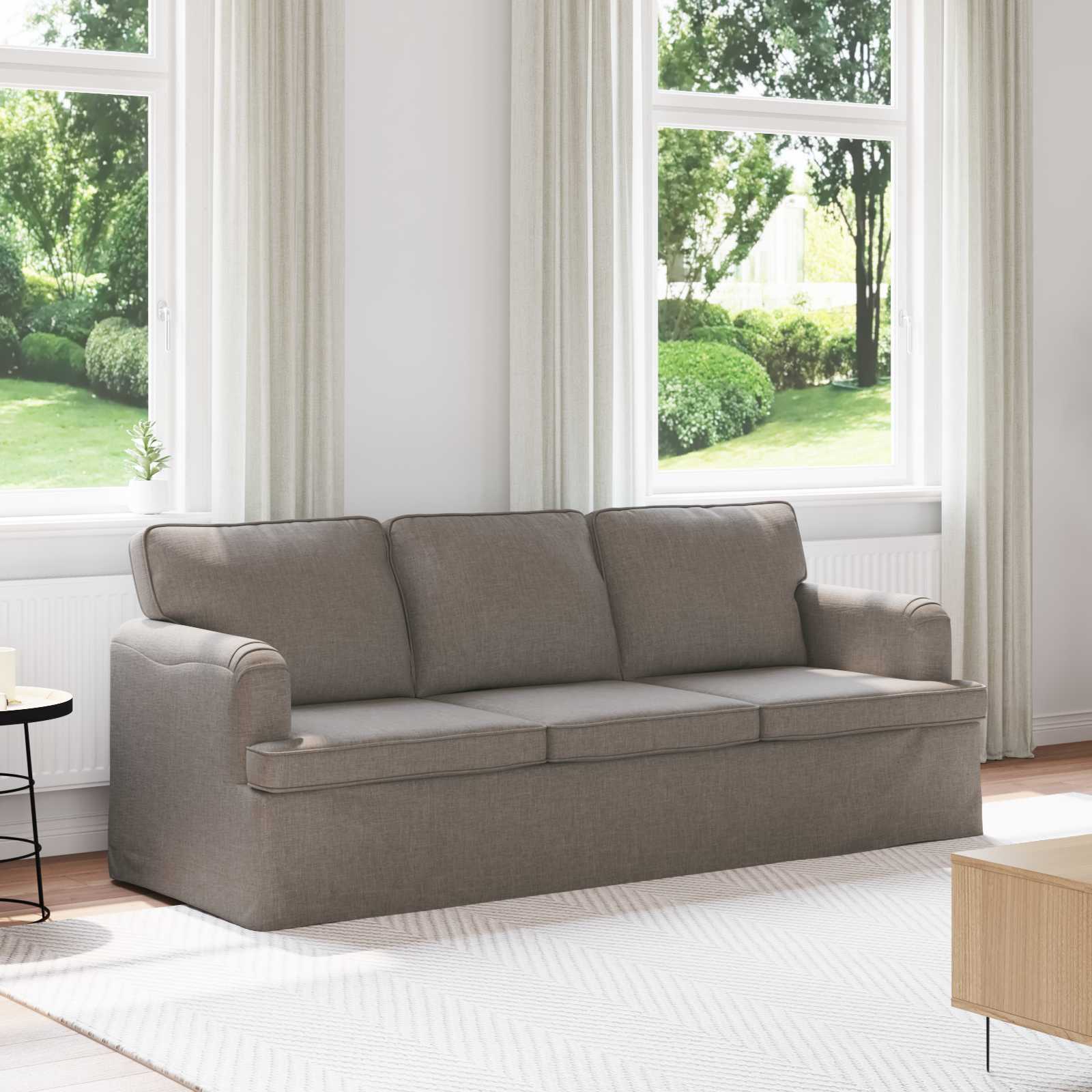 Καναπές Taupe 201 x 80 x 85 εκ ύφασμα