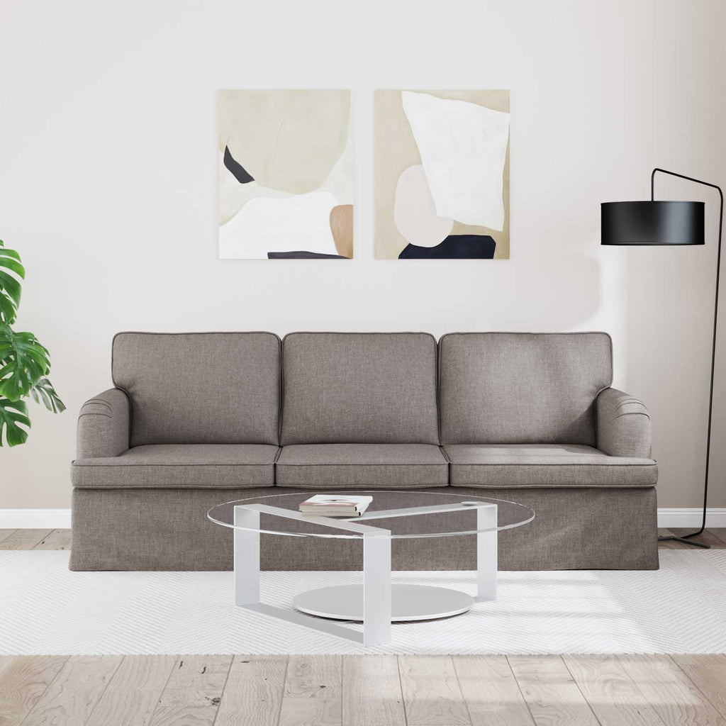 Καναπές Taupe 201 x 80 x 85 εκ ύφασμα