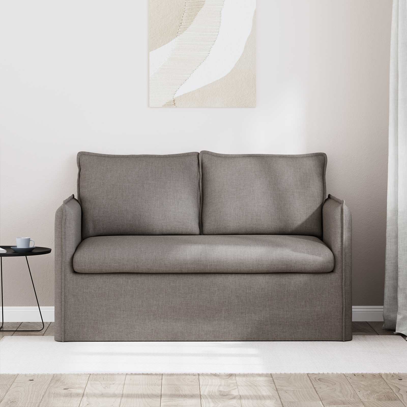 Καναπές Taupe 136 x 82 x 85 εκ ύφασμα