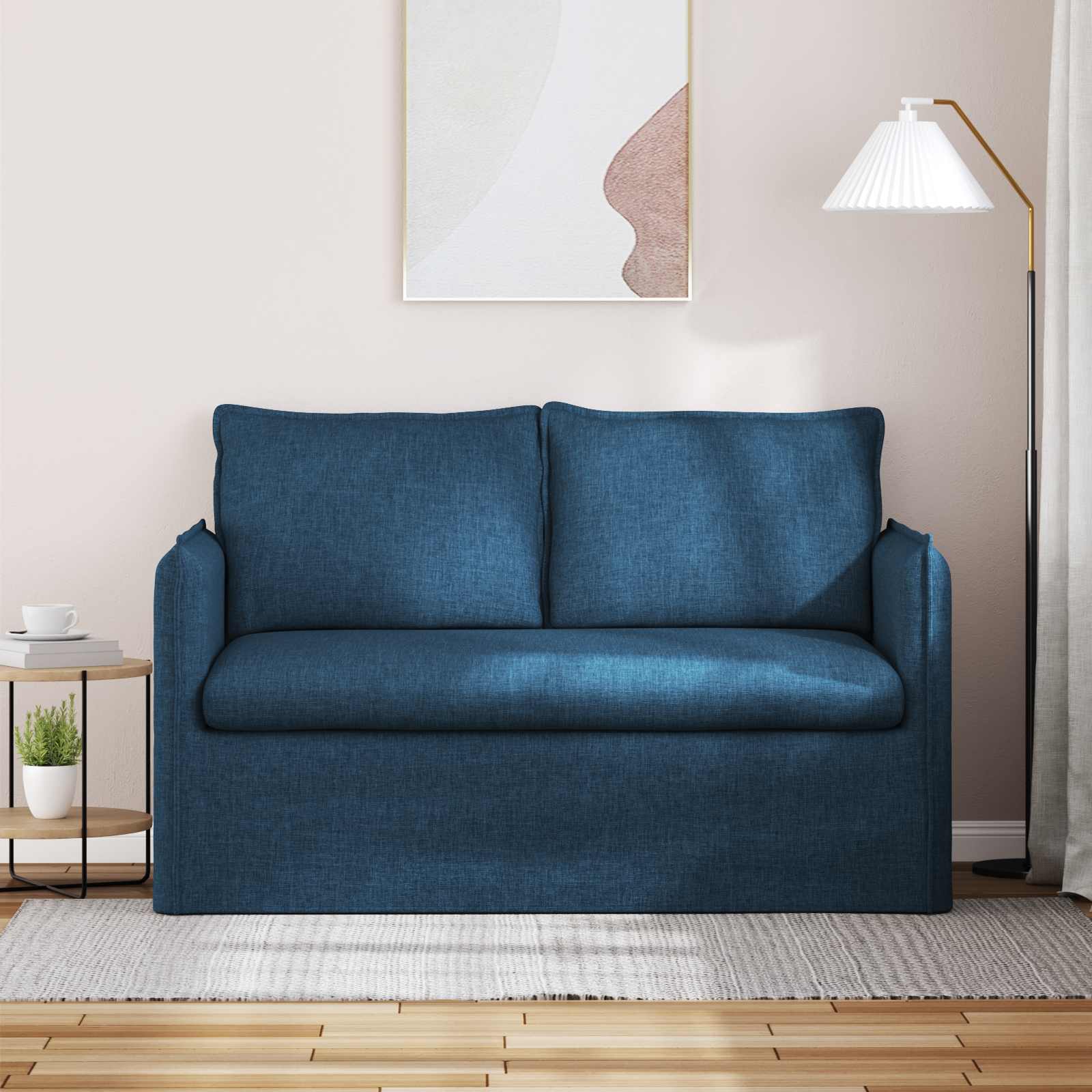 Καναπές Μπλε 136 x 82 x 85 εκ ύφασμα