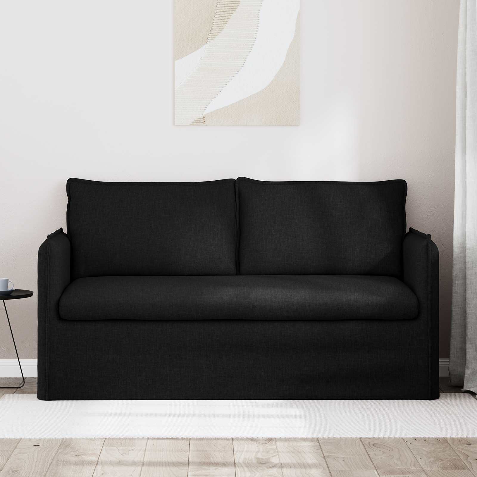 Καναπές Μαύρο 156 x 82 x 85 εκ ύφασμα