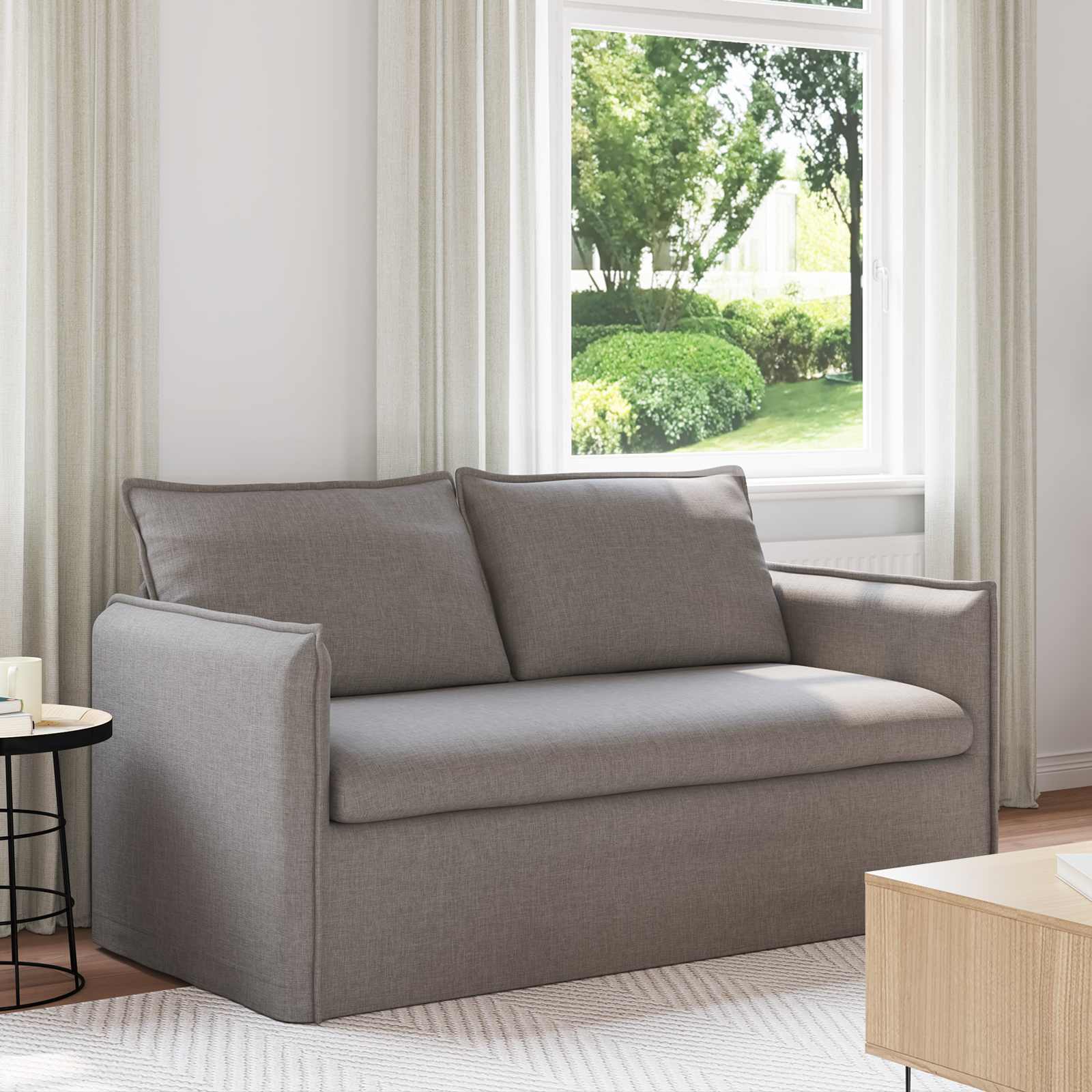 Καναπές Taupe 156 x 82 x 85 εκ ύφασμα