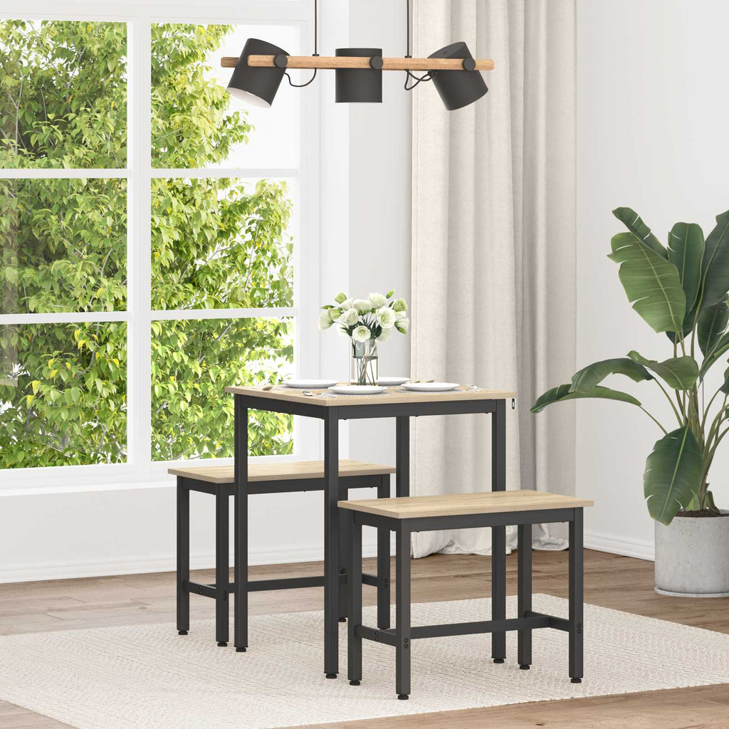 Τραπεζαρίες 60 x 60 x 75 cm Επεξεργασμένο Ξύλο Sonoma Δρυς