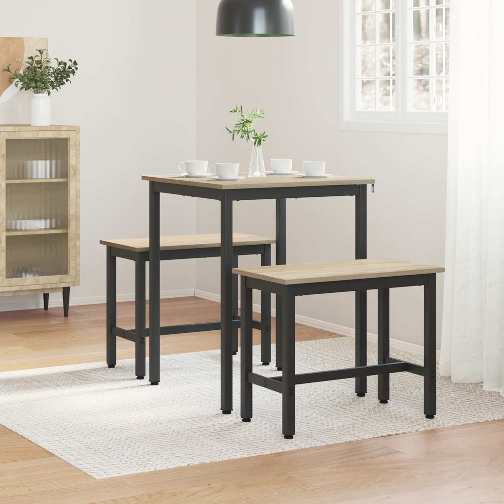 Τραπεζαρίες 60 x 60 x 75 cm Επεξεργασμένο Ξύλο Sonoma Δρυς
