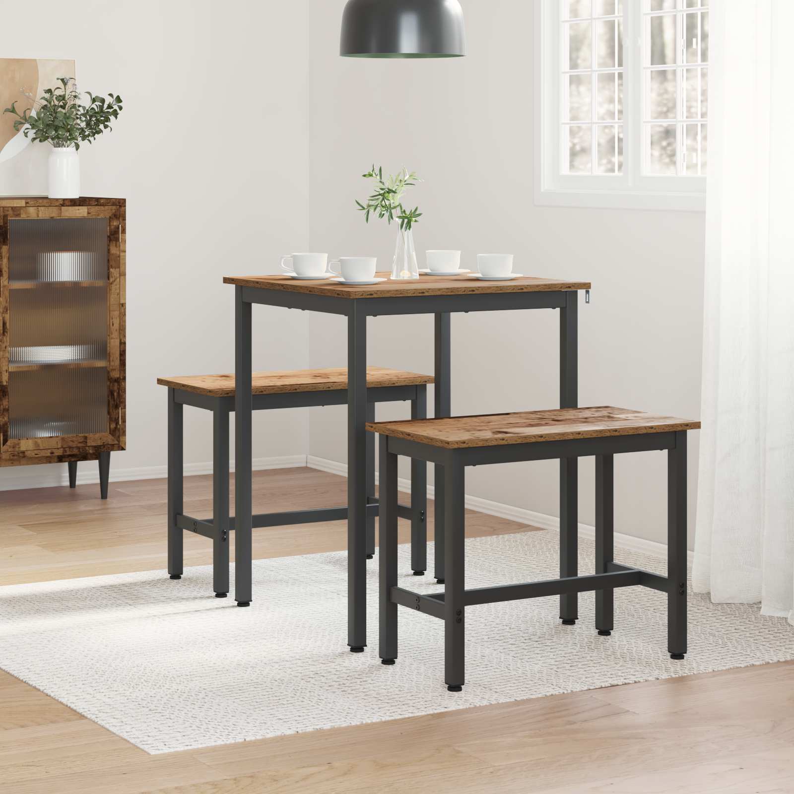 Τραπεζαρίες 60 x 60 x 75 cm Επεξεργασμένο Ξύλο Ξύλο δρυός