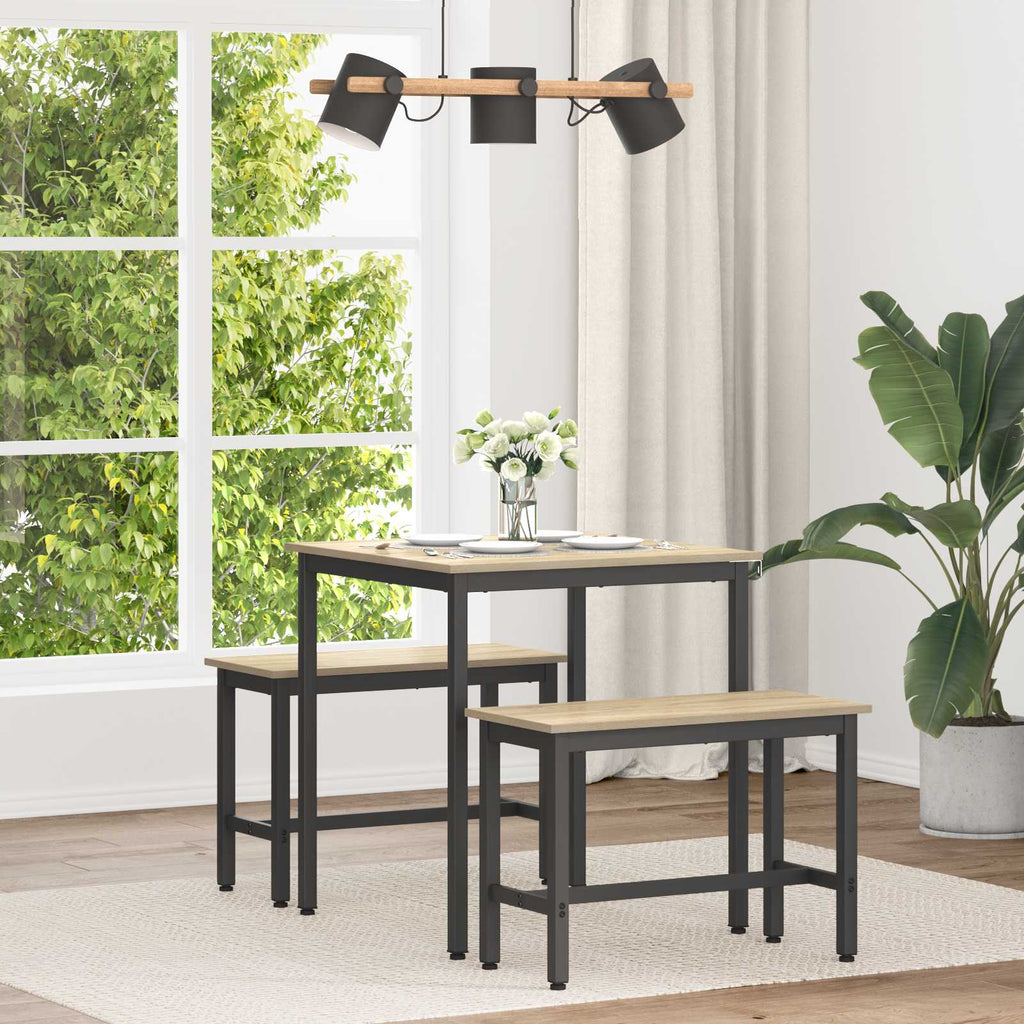 Τραπεζαρίες 70 x 70 x 75 cm Επεξεργασμένο Ξύλο Sonoma Δρυς