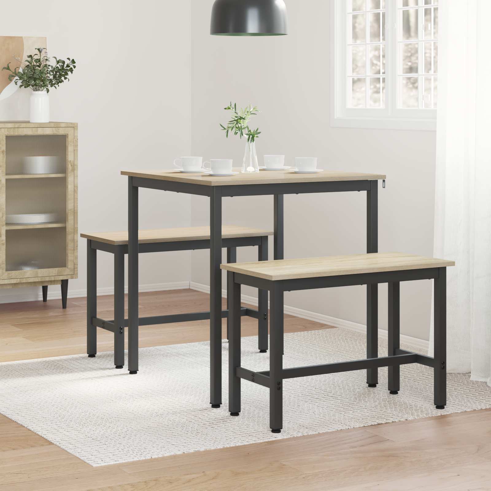Τραπεζαρίες 70 x 70 x 75 cm Επεξεργασμένο Ξύλο Sonoma Δρυς