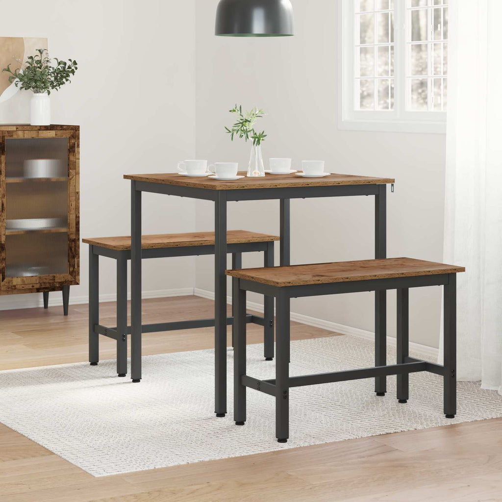 Τραπεζαρίες 70 x 70 x 75 cm Επεξεργασμένο Ξύλο Ξύλο δρυός