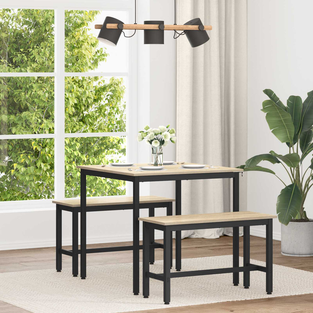 Τραπεζαρίες 80 x 80 x 75 cm Επεξεργασμένο Ξύλο Sonoma Δρυς