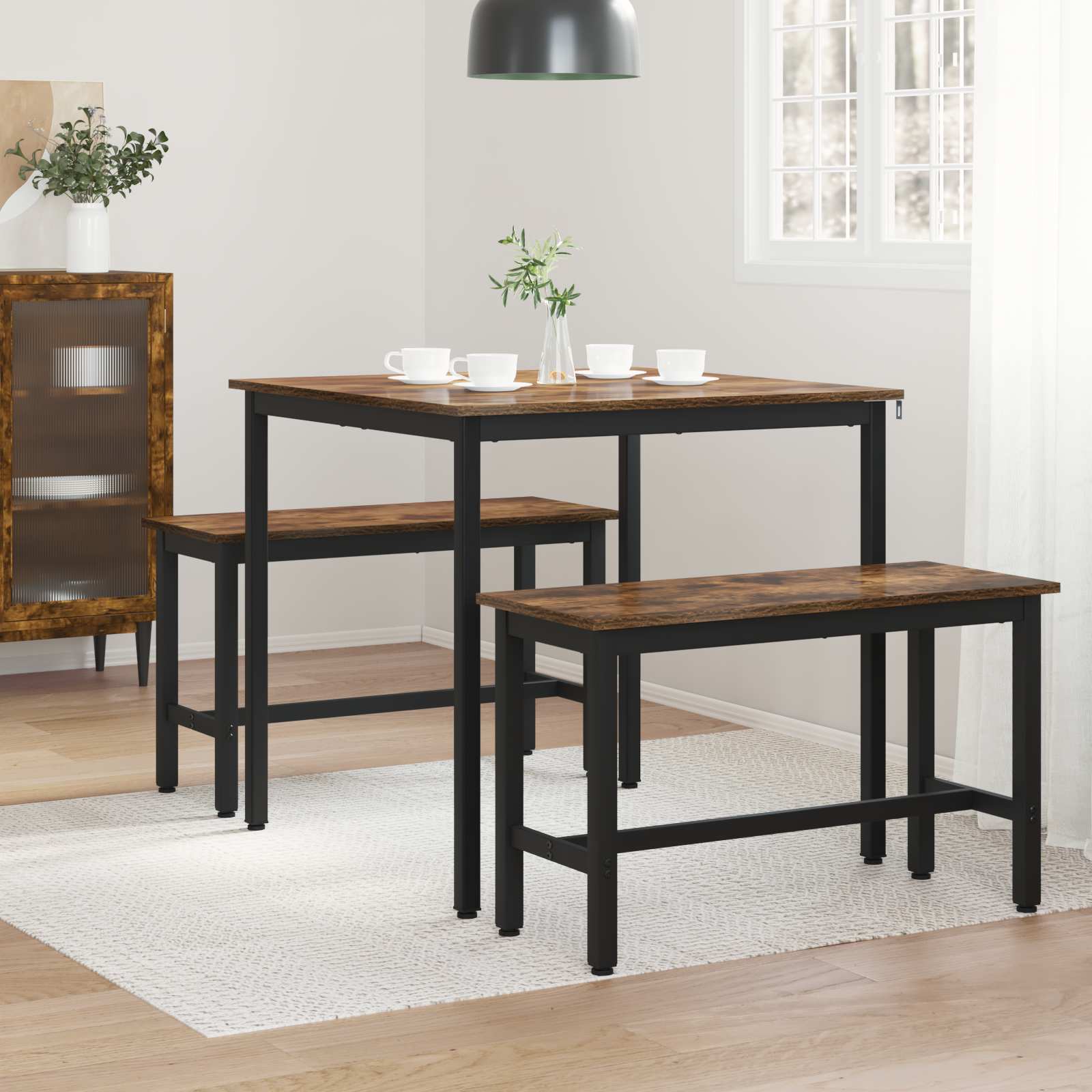 Τραπεζαρίες 80 x 80 x 75 cm Επεξεργασμένο Ξύλο τετράγωνο