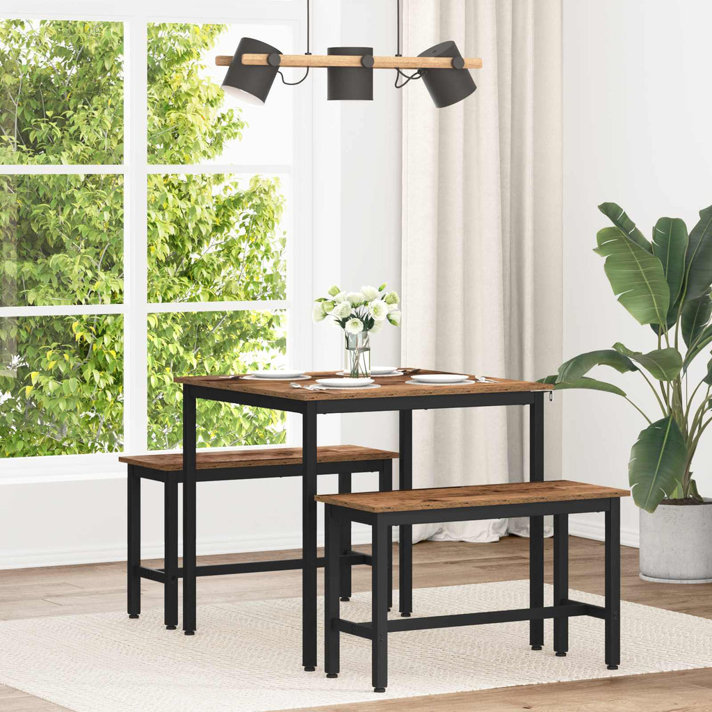 Τραπεζαρίες 80 x 80 x 75 cm Επεξεργασμένο Ξύλο Ξύλο δρυός