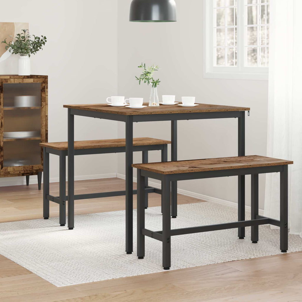 Τραπεζαρίες 80 x 80 x 75 cm Επεξεργασμένο Ξύλο Ξύλο δρυός