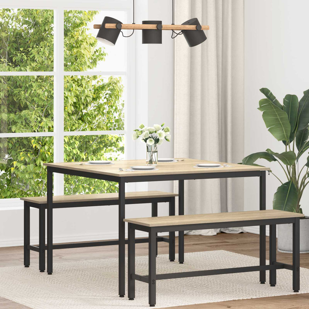 Τραπεζαρίες 110 x 110 x 75 cm Επεξεργασμένο Ξύλο Sonoma Δρυς