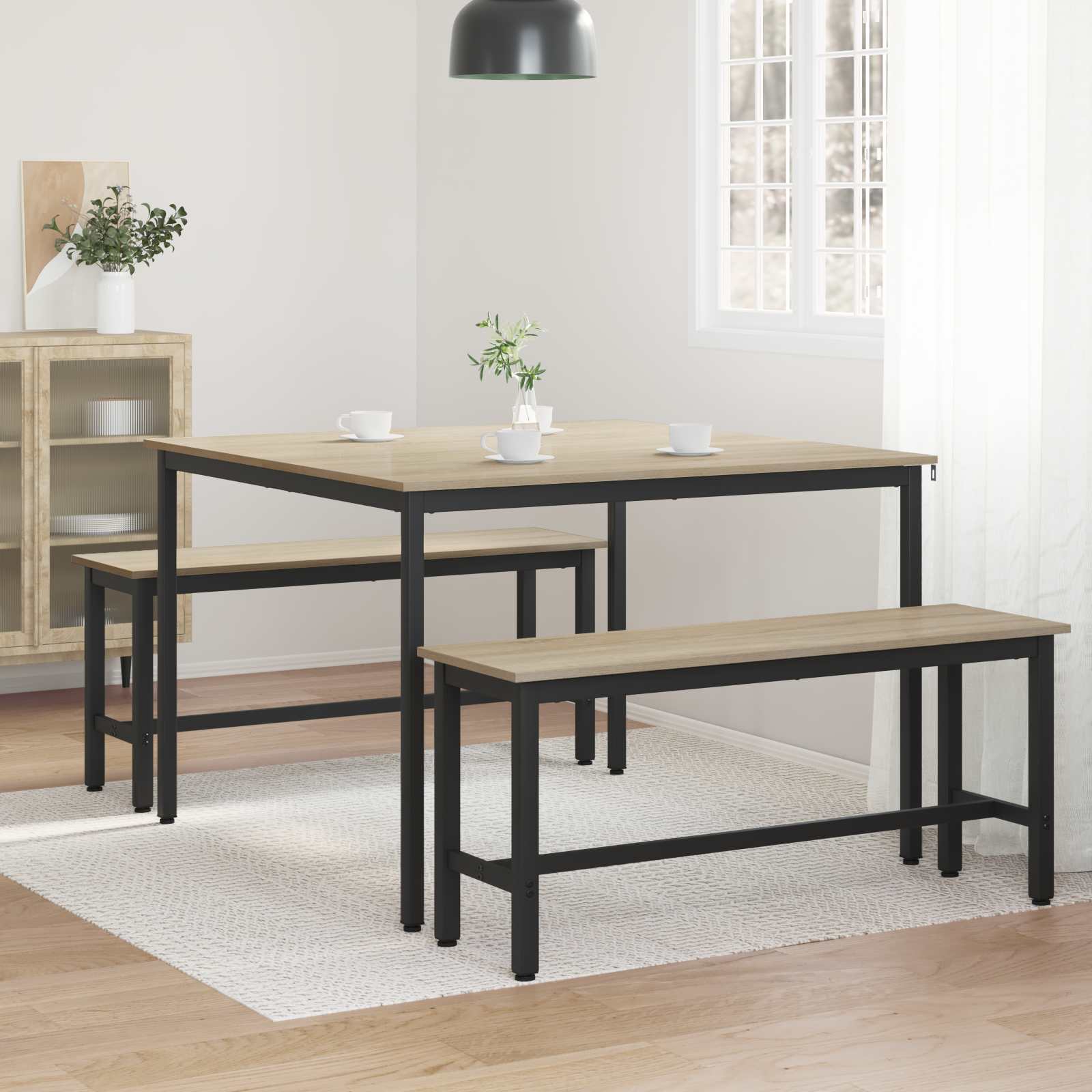 Τραπεζαρίες 110 x 110 x 75 cm Επεξεργασμένο Ξύλο Sonoma Δρυς