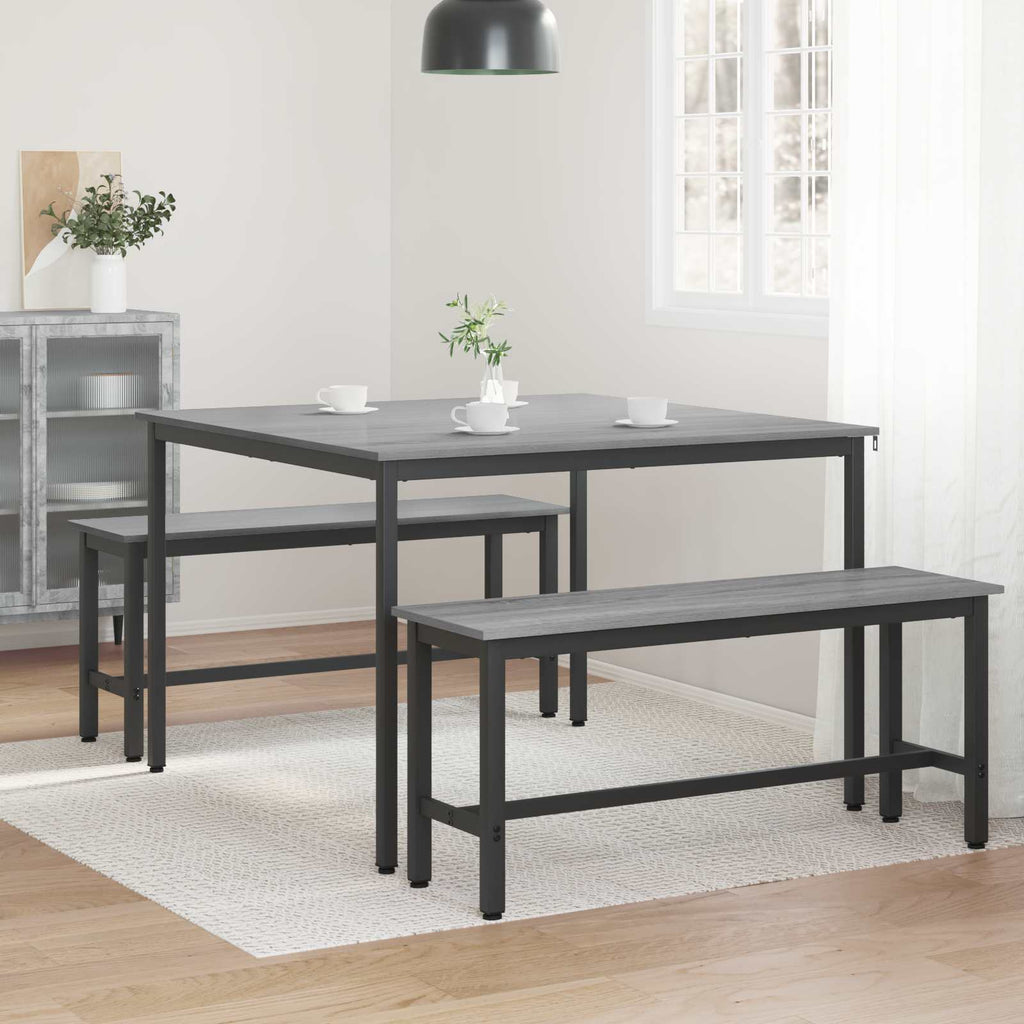 Τραπεζαρίες 110 x 110 x 75 cm Επεξεργασμένο Ξύλο Γκρι Sonoma