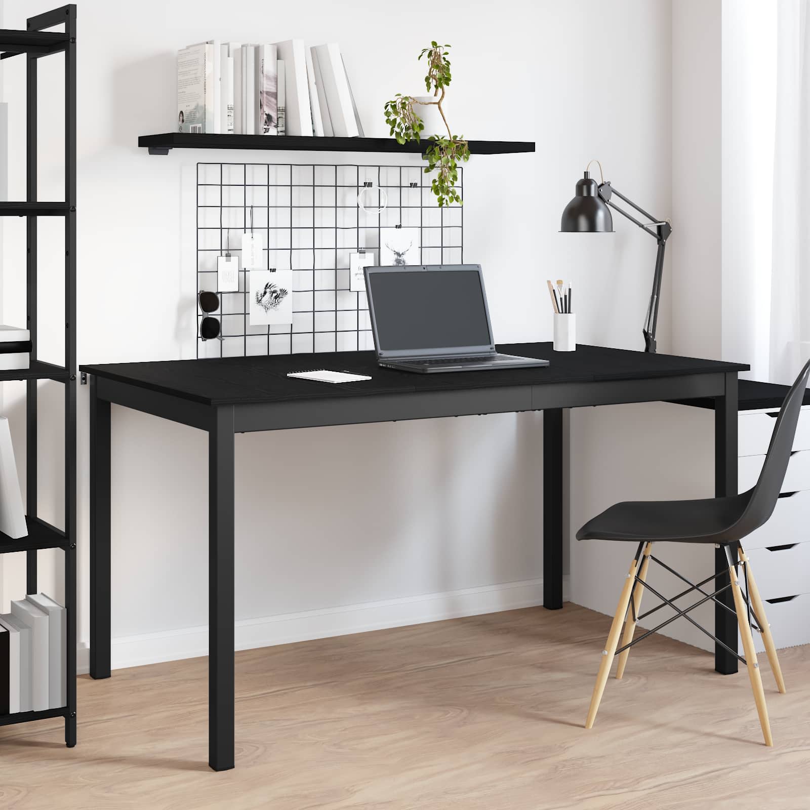 Τραπεζαρίες 140 x 80 x 75 cm Επεξεργασμένο Ξύλο Μαύρη Δρυς