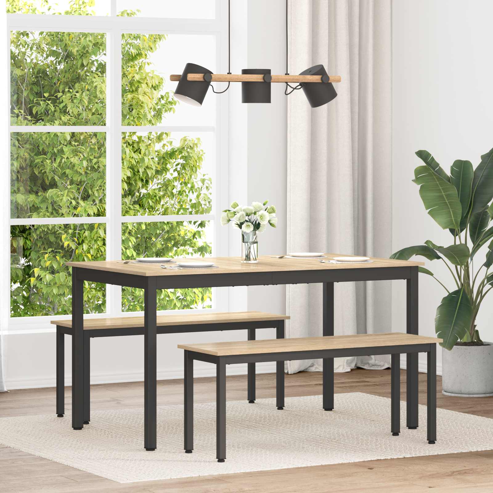 Τραπεζαρίες 140 x 80 x 75 cm Επεξεργασμένο Ξύλο Sonoma Δρυς