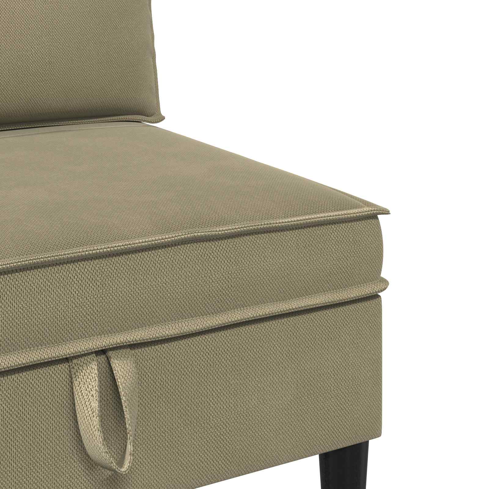 Σετ Επίπλων Σαλονιού 3 τμχ. Χακί Ύφασμα
