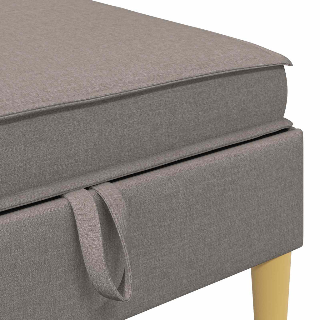 Σκαμπό Καναπέ με Αποθήκη Taupe 70 x 70 x 40 εκ Ύφασμα