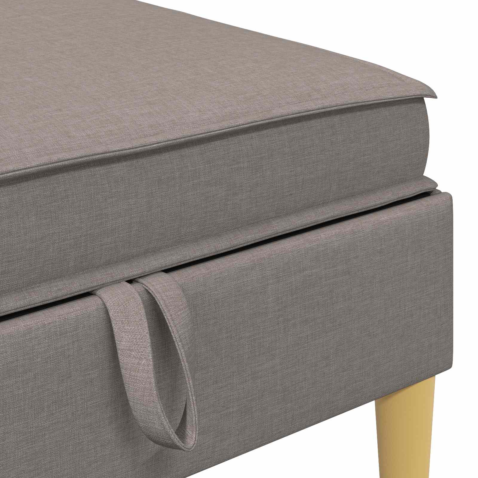 Σκαμπό Καναπέ με Αποθήκη Taupe 70 x 70 x 40 εκ Ύφασμα