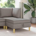 Σκαμπό Καναπέ με Αποθήκη Taupe 70 x 70 x 40 εκ Ύφασμα