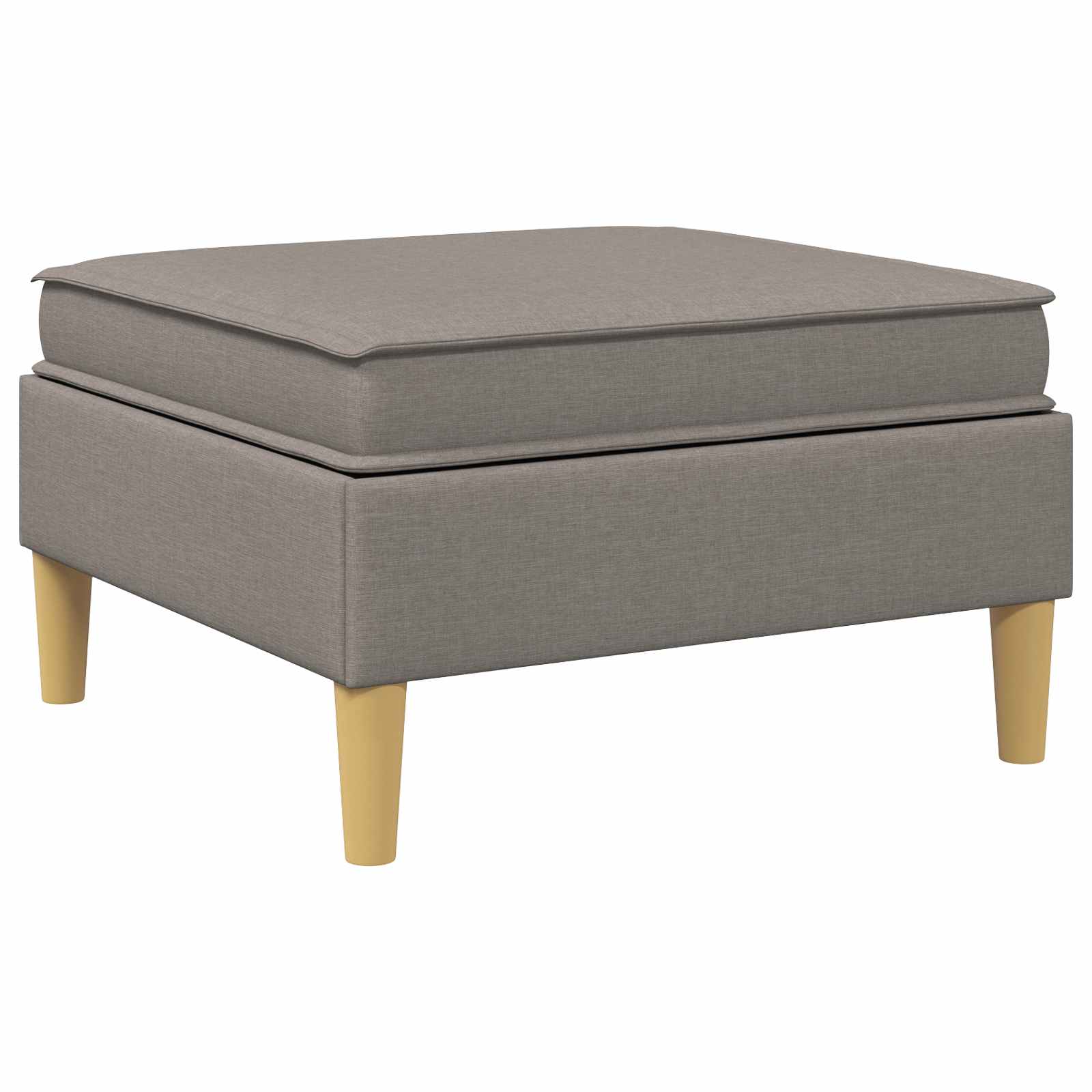 Σκαμπό Καναπέ με Αποθήκη Taupe 70 x 70 x 40 εκ Ύφασμα