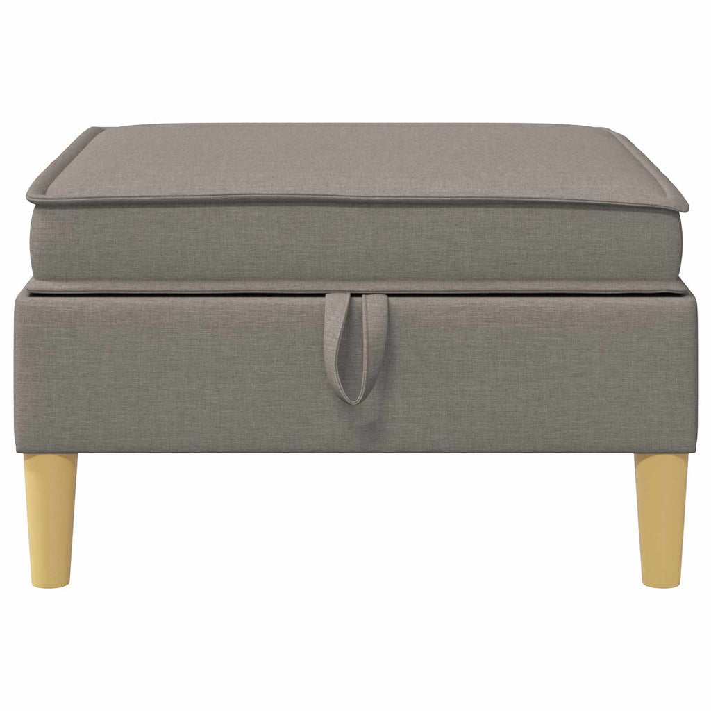 Σκαμπό Καναπέ με Αποθήκη Taupe 70 x 70 x 40 εκ Ύφασμα