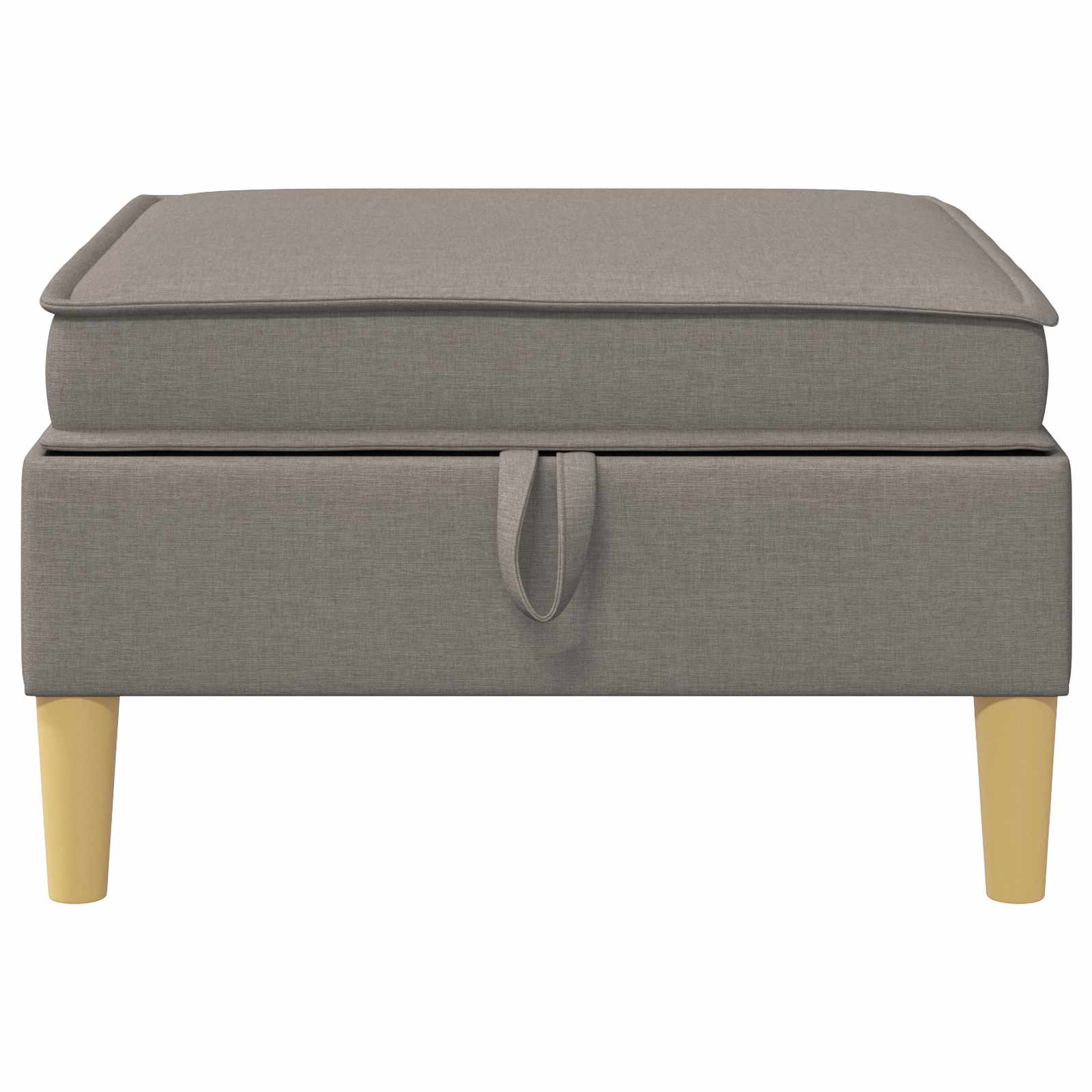 Σκαμπό Καναπέ με Αποθήκη Taupe 70 x 70 x 40 εκ Ύφασμα