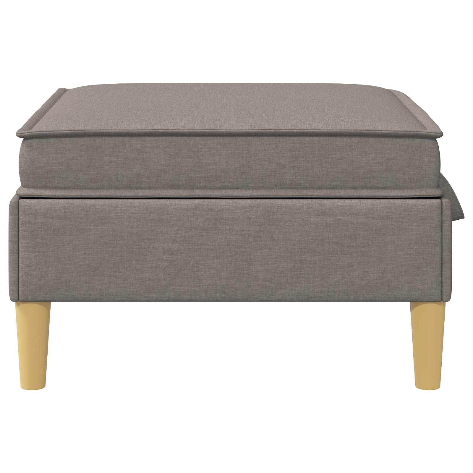 Σκαμπό Καναπέ με Αποθήκη Taupe 70 x 70 x 40 εκ Ύφασμα