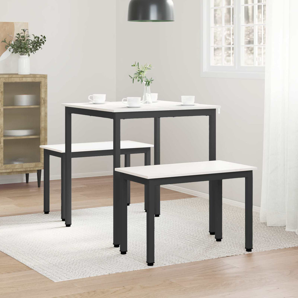 Τραπεζαρία Λευκό 70 x 70 x 75 cm Στερεά ξυλεία πεύκου