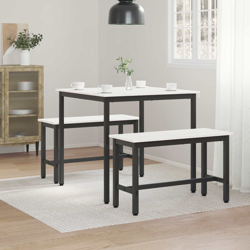 Τραπεζαρία Λευκό 80 x 80 x 75 cm Στερεά ξυλεία πεύκου