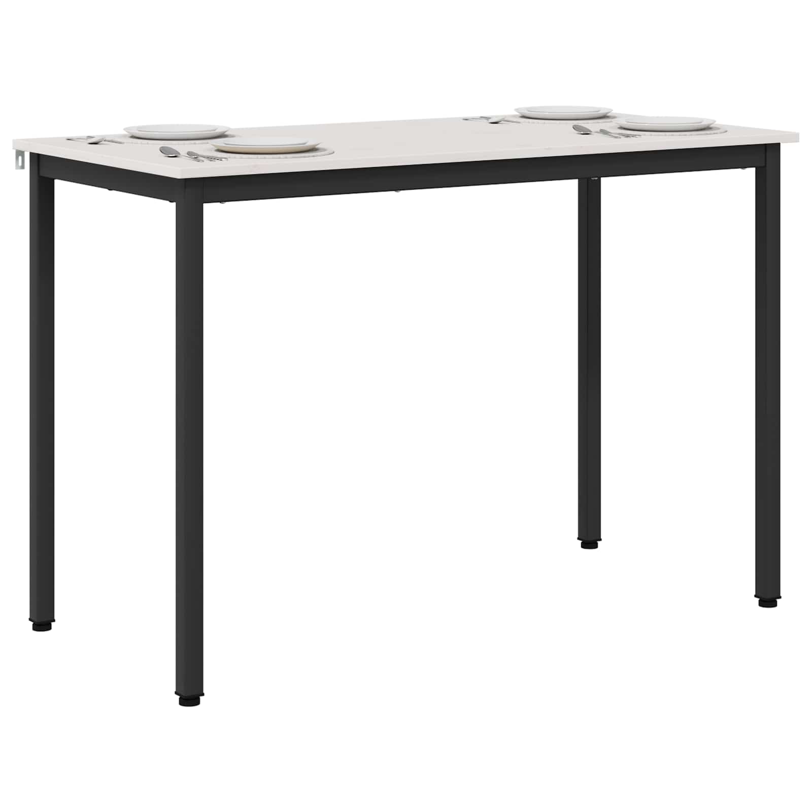 Τραπεζαρία Λευκό 110 x 55 x 75 cm Στερεά ξυλεία πεύκου