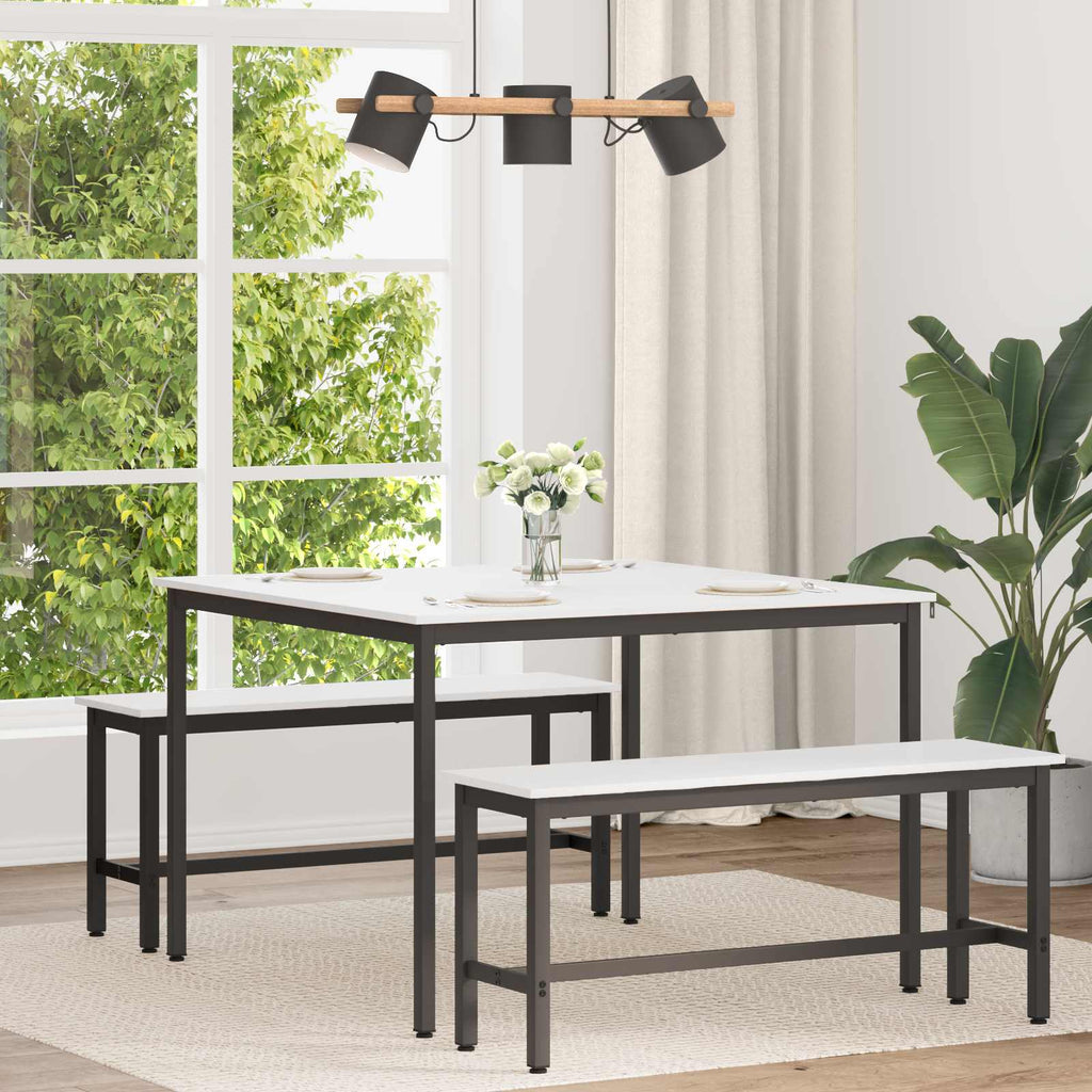 Τραπεζαρία Λευκό 110 x 110 x 75 cm Στερεά ξυλεία πεύκου