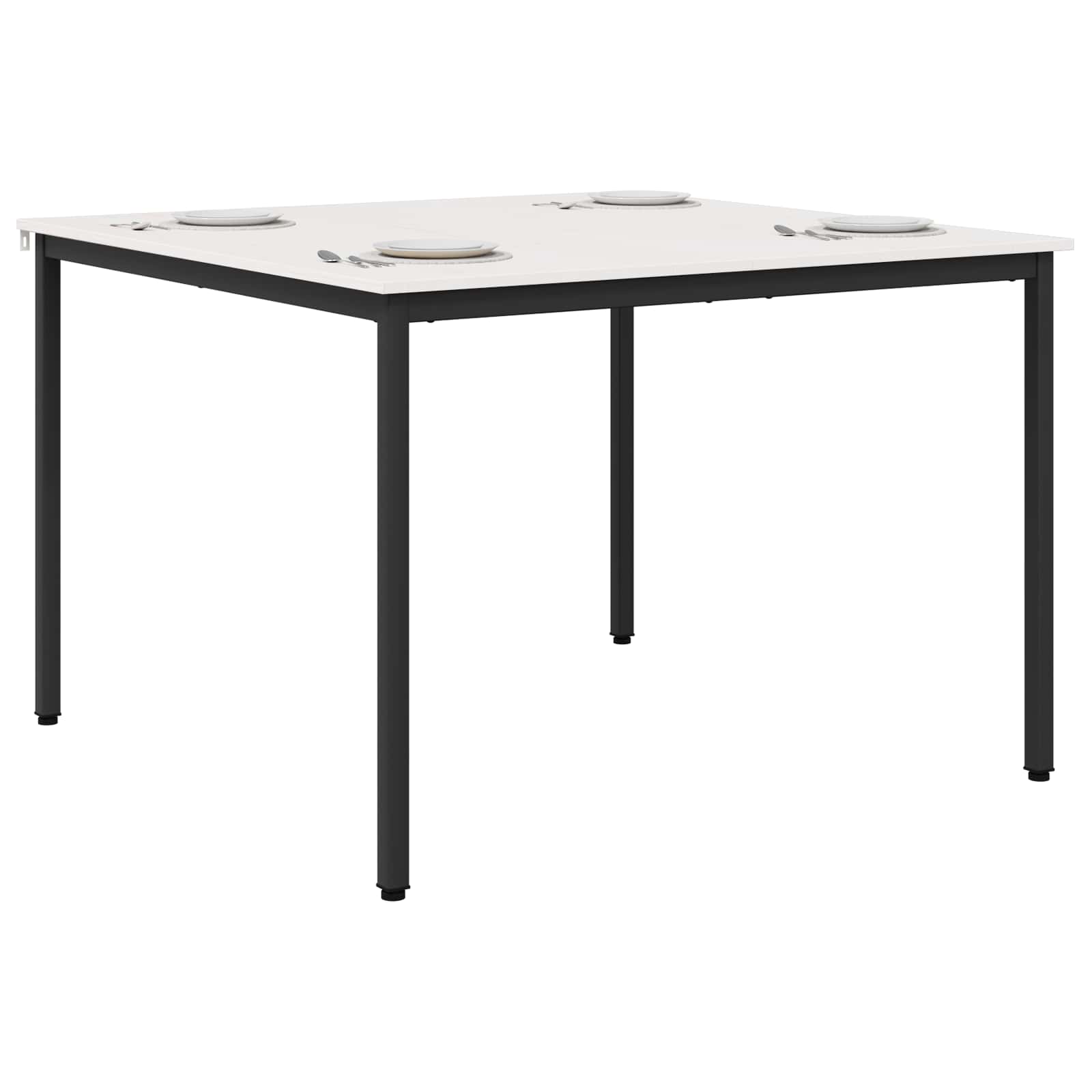 Τραπεζαρία Λευκό 110 x 110 x 75 cm Στερεά ξυλεία πεύκου