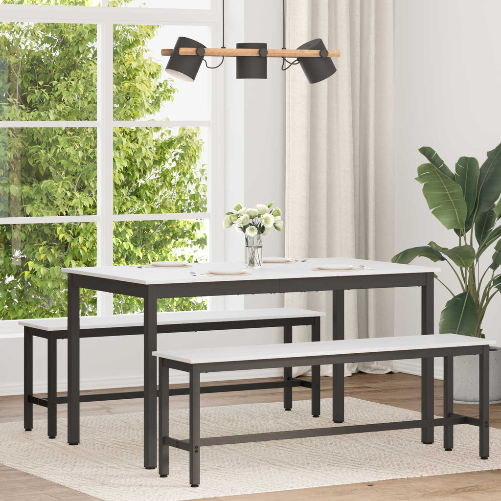 Τραπεζαρία Λευκό 140 x 80 x 75 cm Στερεά ξυλεία πεύκου