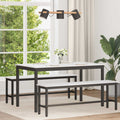 Τραπεζαρία Λευκό 140 x 80 x 75 cm Στερεά ξυλεία πεύκου