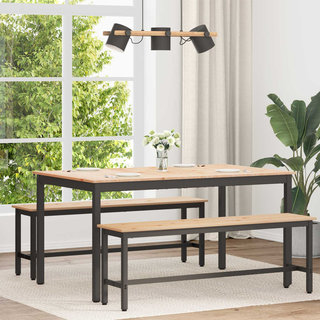 Τραπεζαρία Φυσικό 150 x 90 x 75 cm Στερεά ξυλεία πεύκου