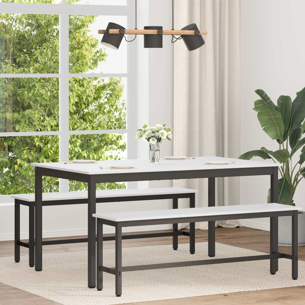 Τραπεζαρία Λευκό 150 x 90 x 75 cm Στερεά ξυλεία πεύκου