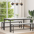 Τραπεζαρία Λευκό 150 x 90 x 75 cm Στερεά ξυλεία πεύκου