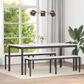 Τραπεζαρία Λευκό 180 x 90 x 75 cm Στερεά ξυλεία πεύκου