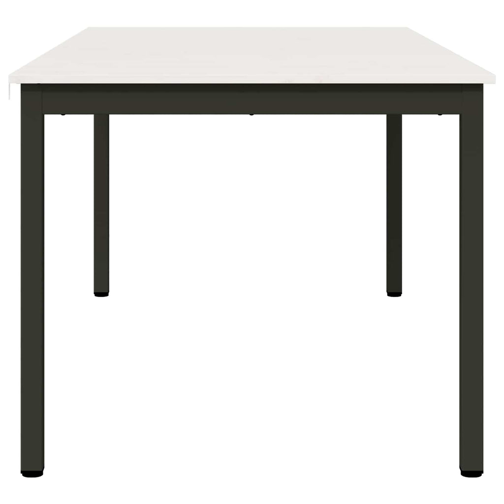Τραπεζαρία Λευκό 180 x 90 x 75 cm Στερεά ξυλεία πεύκου