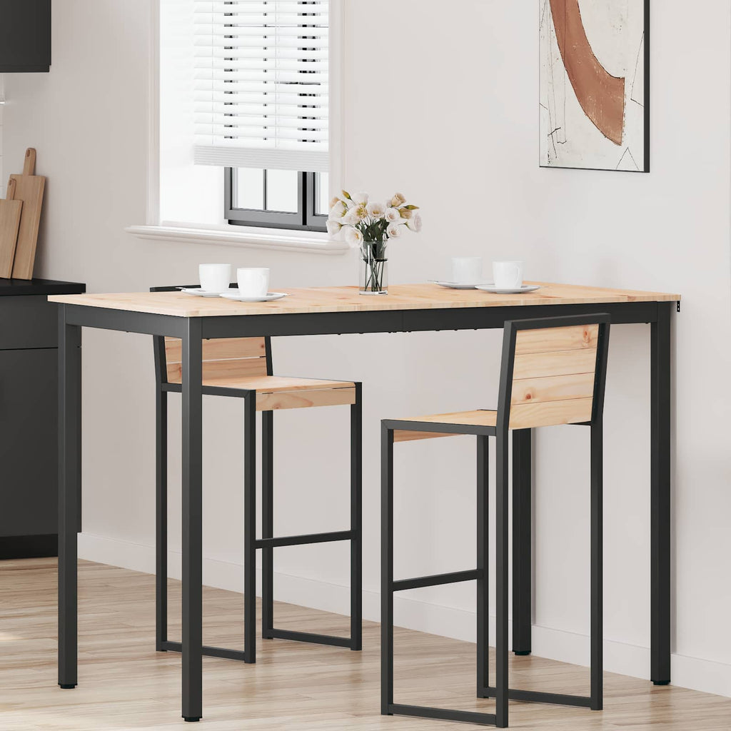 Τραπέζι μπαρ 150 x 80 x 105 εκ. Στερεά ξυλεία πεύκου Φυσικό