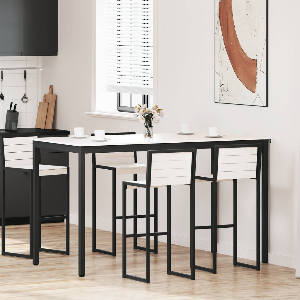 Τραπέζι μπαρ Λευκό 180 x 90 x 105 εκ. Στερεά ξυλεία πεύκου