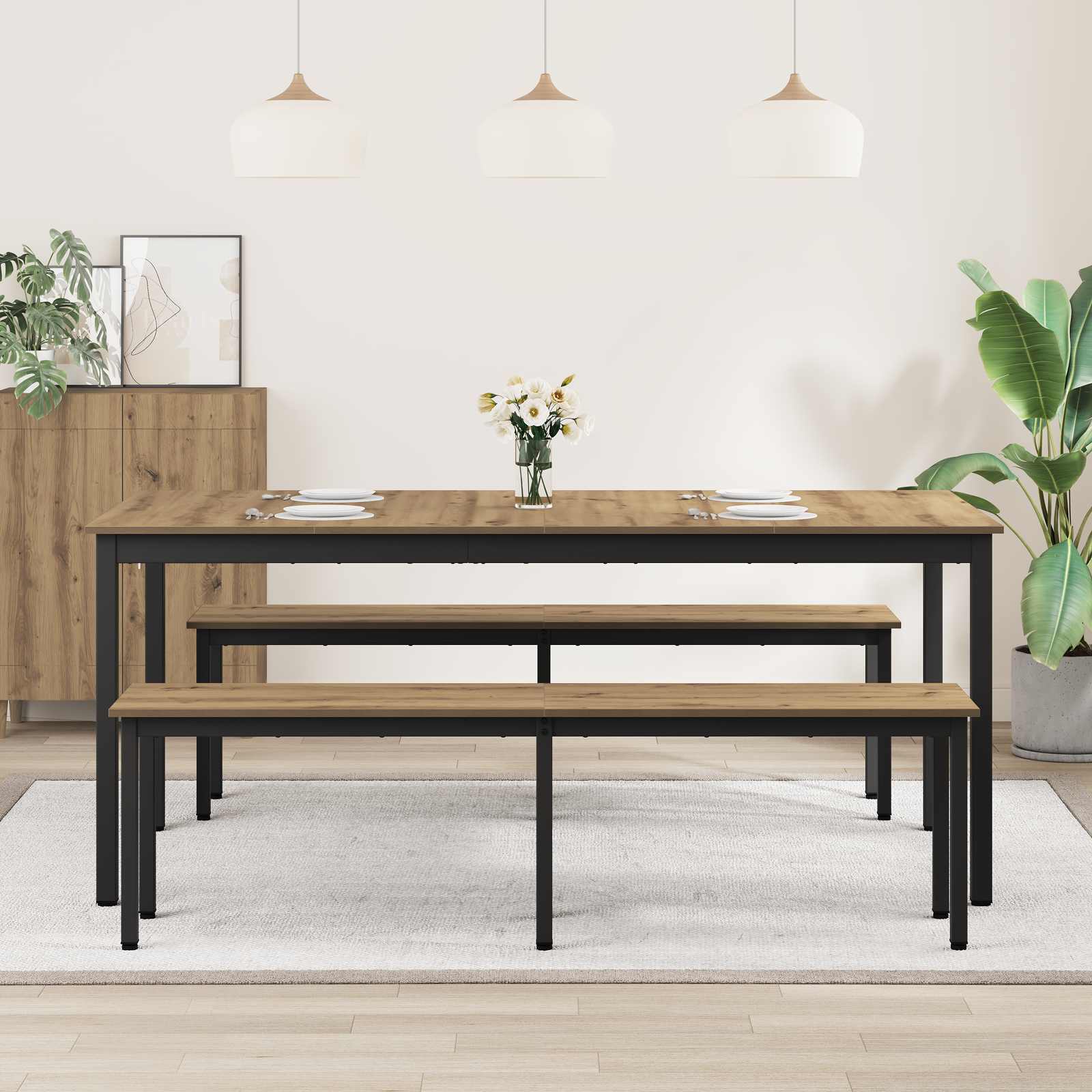 Τραπεζαρίες 180 x 90 x 75 cm Επεξεργασμένο Ξύλο Ορθογώνιος